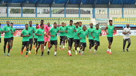 Nigeria U23 Final Workout : Rohr Watches; Tactical Session Held; Penalties Practiced; Osimhen Leads Team A Attack